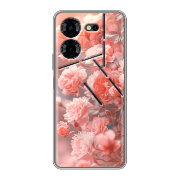 Силиконовый чехол на Tecno Pova 5 Pro с принтом Розы цветы Силиконовый чехол на Tecno Pova 5 Pro с принтом Розы цветы
