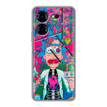 Силиконовый чехол на Tecno Pova 5 Pro с принтом Рик и Морти Rick Morty Силиконовый чехол на Tecno Pova 5 Pro с принтом Рик и Морти Rick Morty