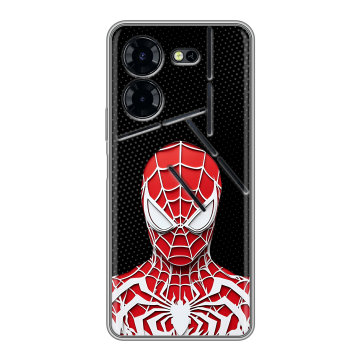 Силиконовый чехол на Tecno Pova 5 Pro с принтом человек паук spiderman