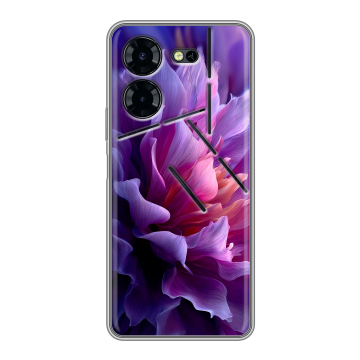 Силиконовый чехол на Tecno Pova 5 Pro с принтом женский цветы Силиконовый чехол на Tecno Pova 5 Pro с принтом женский цветы