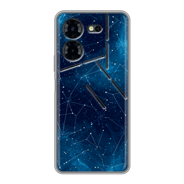 Силиконовый чехол на Tecno Pova 5 Pro с принтом Космос звезды