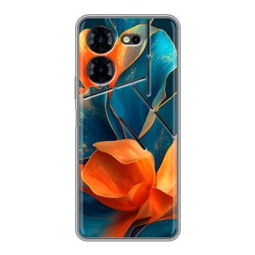 Силиконовый чехол на Tecno Pova 5 Pro с принтом Цветы
