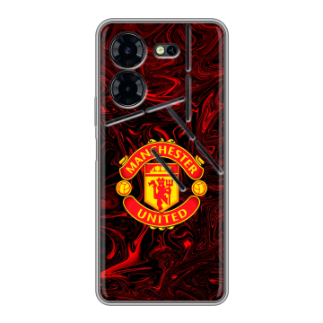 Силиконовый чехол на Tecno Pova 5 Pro с принтом Manchester United