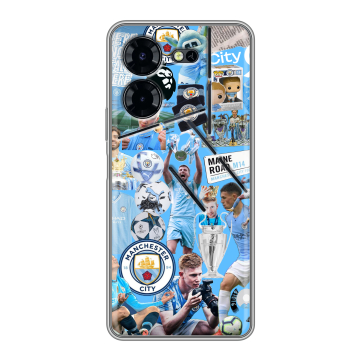 Силиконовый чехол на Tecno Pova 5 Pro с принтом Man City Манчестер Сити