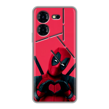 Силиконовый чехол на Tecno Pova 5 Pro с принтом Дедпул Deadpool