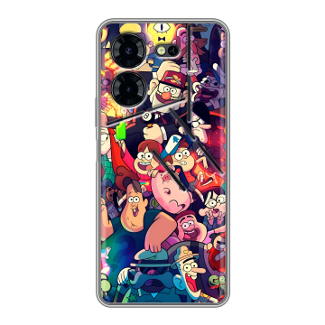 Силиконовый чехол на Tecno Pova 5 Pro с принтом Gravity Falls Гравити Фолз Силиконовый чехол на Tecno Pova 5 Pro с принтом Gravity Falls Гравити Фолз