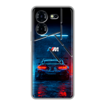 Силиконовый чехол на Tecno Pova 5 Pro с принтом BMW БМВ Силиконовый чехол на Tecno Pova 5 Pro с принтом BMW БМВ