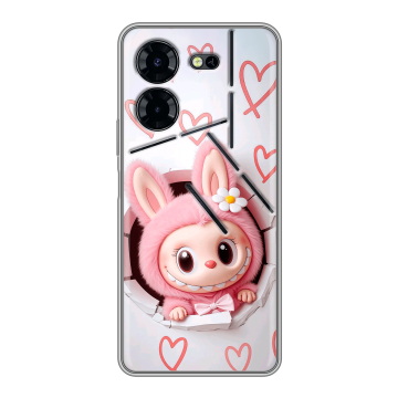 Силиконовый чехол на Tecno Pova 5 Pro с принтом Labubu Лабубу
