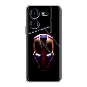 Силиконовый чехол на Tecno Pova 5 Pro с принтом IronMan Железный человек Силиконовый чехол на Tecno Pova 5 Pro с принтом IronMan Железный человек