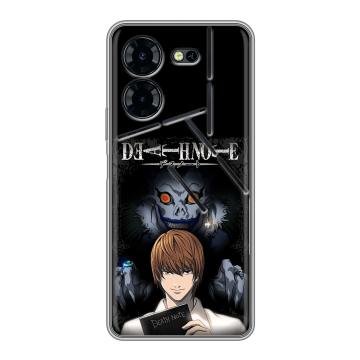 Силиконовый чехол на Tecno Pova 5 Pro с принтом Death note Тетрадь смерти