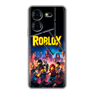 Силиконовый чехол на Tecno Pova 5 Pro с принтом Roblox Роблокс Силиконовый чехол на Tecno Pova 5 Pro с принтом Roblox Роблокс