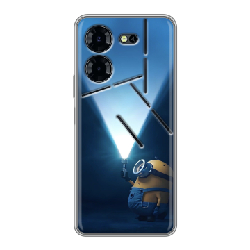 Силиконовый чехол на Tecno Pova 5 Pro с принтом Миньоны Силиконовый чехол на Tecno Pova 5 Pro с принтом Миньоны