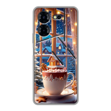 Силиконовый чехол на Tecno Pova 5 Pro с принтом Новый год