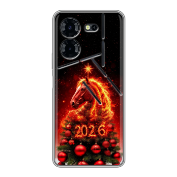 Силиконовый чехол на Tecno Pova 5 Pro с принтом Новый год