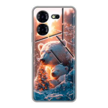Силиконовый чехол на Tecno Pova 5 Pro с принтом Новый год