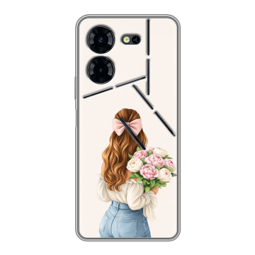 Силиконовый чехол на Tecno Pova 5 Pro с принтом женский