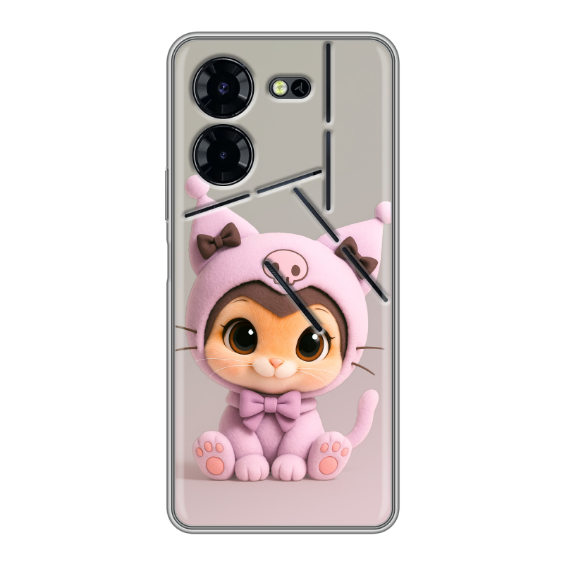 Силиконовый чехол на Tecno Pova 5 Pro с принтом Куроми Kuromi Силиконовый чехол на Tecno Pova 5 Pro с принтом Куроми Kuromi