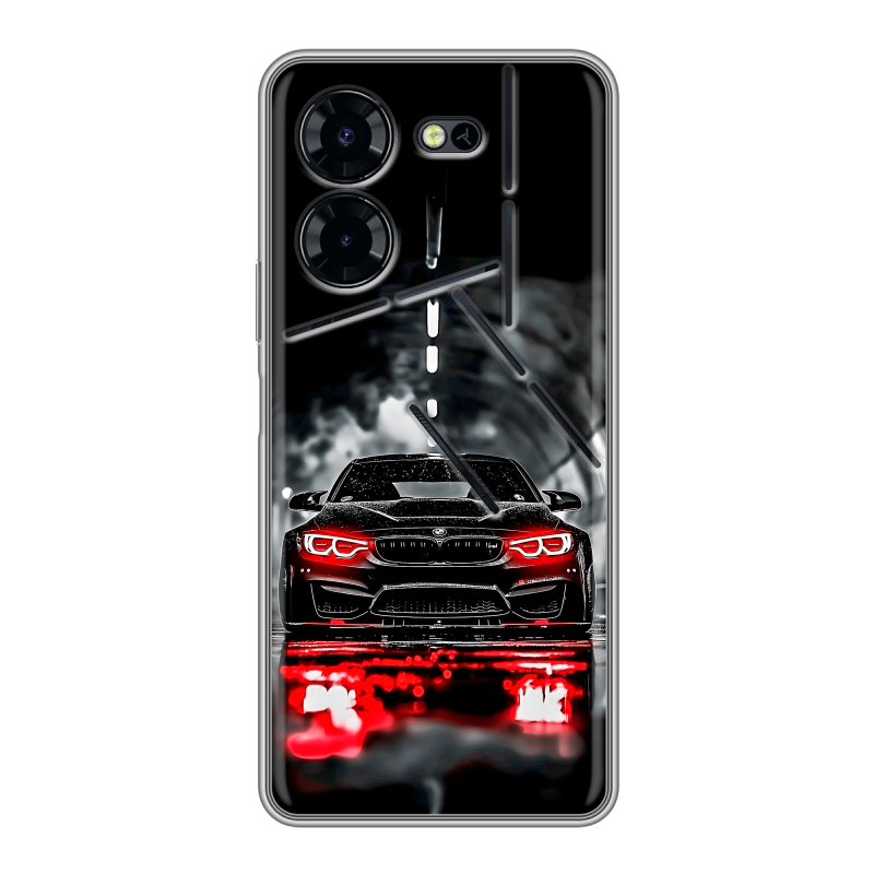 Силиконовый чехол на Tecno Pova 5 Pro с принтом BMW БМВ Силиконовый чехол на Tecno Pova 5 Pro с принтом BMW БМВ