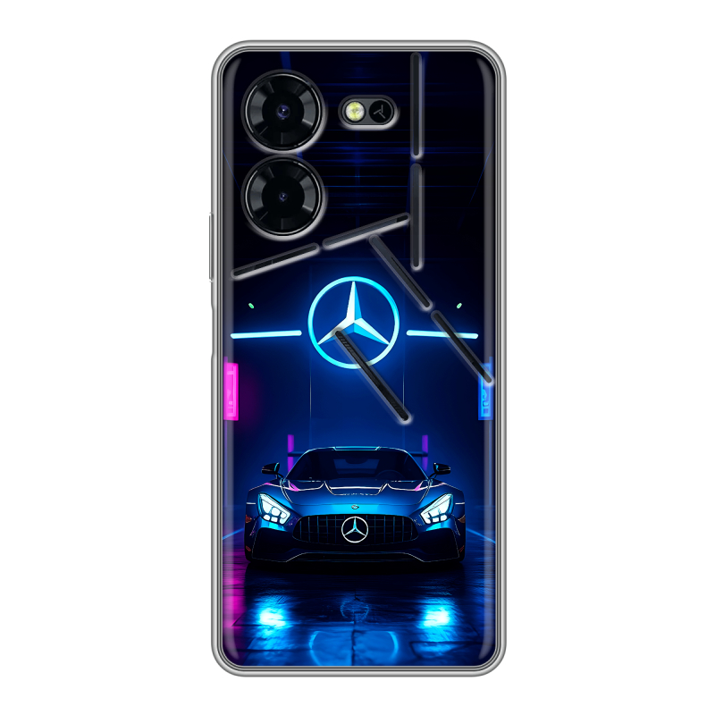 Силиконовый чехол на Tecno Pova 5 Pro с принтом Mercedes Мерседес Силиконовый чехол на Tecno Pova 5 Pro с принтом Mercedes Мерседес
