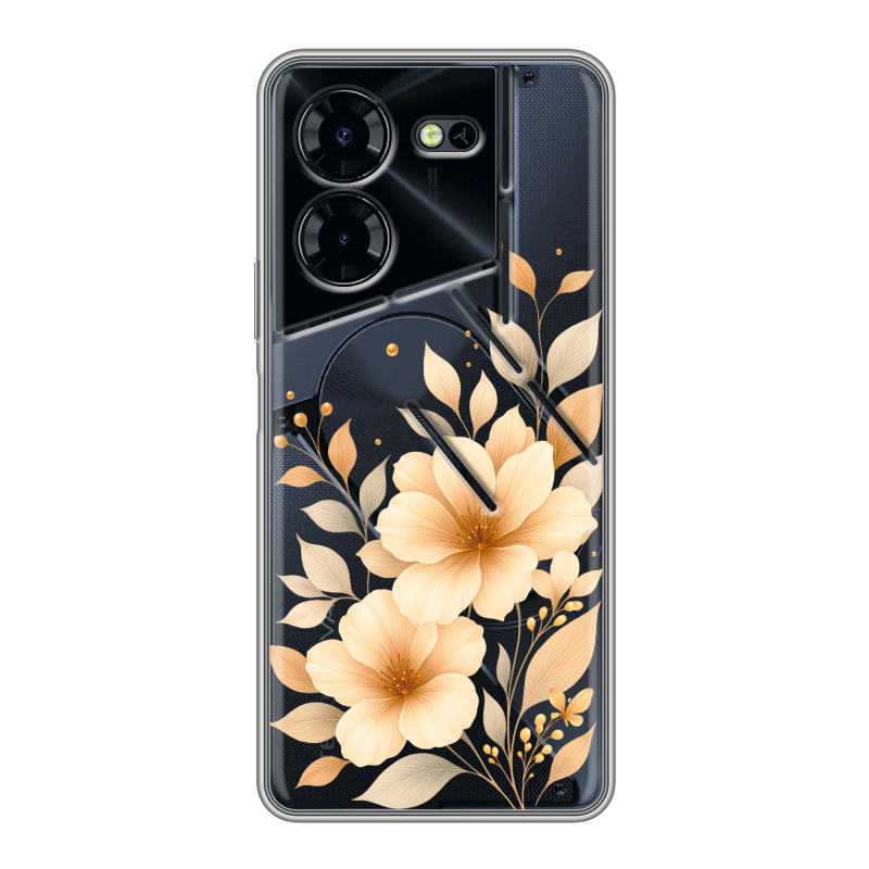 Силиконовый чехол на Tecno Pova 5 Pro с принтом для девушки Силиконовый чехол на Tecno Pova 5 Pro с принтом для девушки