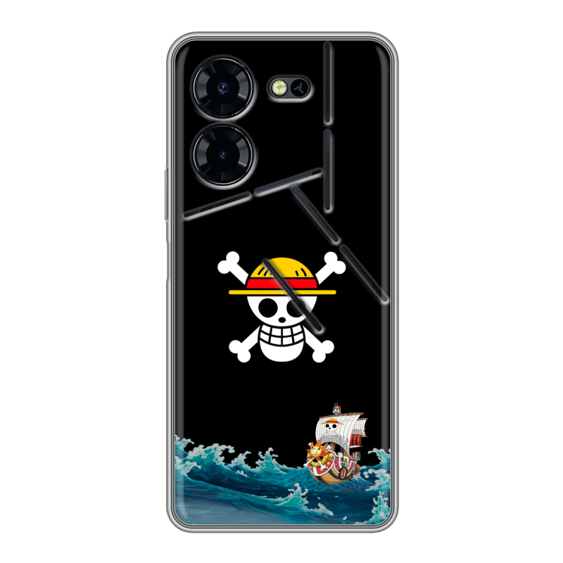 Силиконовый чехол на Tecno Pova 5 Pro с принтом One Piece Ван Пис Силиконовый чехол на Tecno Pova 5 Pro с принтом One Piece Ван Пис