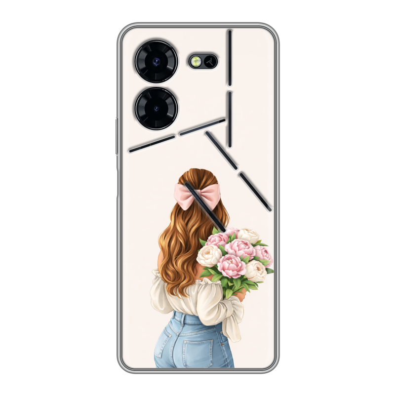 Силиконовый чехол на Tecno Pova 5 Pro с принтом женский Силиконовый чехол на Tecno Pova 5 Pro с принтом женский