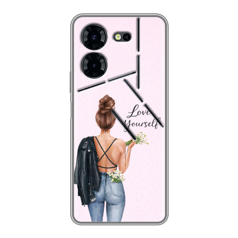 Силиконовый чехол на Tecno Pova 5 Pro с принтом женский Силиконовый чехол на Tecno Pova 5 Pro с принтом женский