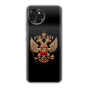 Силиконовый чехол на Itel S23 с принтом Герб России