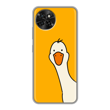 Силиконовый чехол на Itel S23 с принтом Утка Силиконовый чехол на Itel S23 с принтом Утка