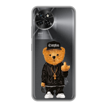 Силиконовый чехол на Itel S23 с принтом Мишка Силиконовый чехол на Itel S23 с принтом Мишка