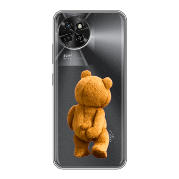 Силиконовый чехол на Itel S23 с принтом Медведь Силиконовый чехол на Itel S23 с принтом Медведь