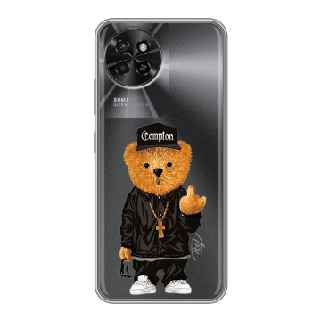 Силиконовый чехол на Itel S23 с принтом Плюшевый медведь Силиконовый чехол на Itel S23 с принтом Плюшевый медведь