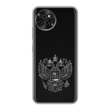 Силиконовый чехол на Itel S23 с принтом Герб России Силиконовый чехол на Itel S23 с принтом Герб России