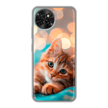 Силиконовый чехол на Itel S23 с принтом котик Силиконовый чехол на Itel S23 с принтом котик