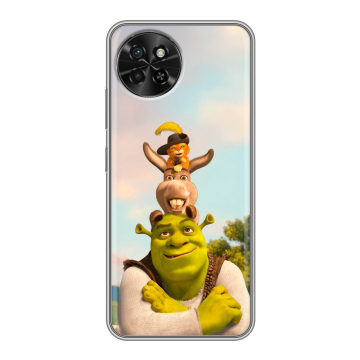 Силиконовый чехол на Itel S23 с принтом Шрек Shrek