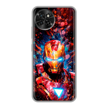 Силиконовый чехол на Itel S23 с принтом Железный человек Ironman Силиконовый чехол на Itel S23 с принтом Железный человек Ironman