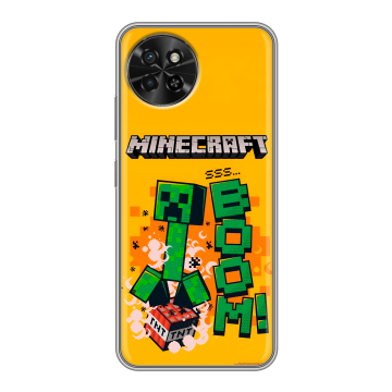 Силиконовый чехол на Itel S23 с принтом Майнкрафт Minecraft Силиконовый чехол на Itel S23 с принтом Майнкрафт Minecraft
