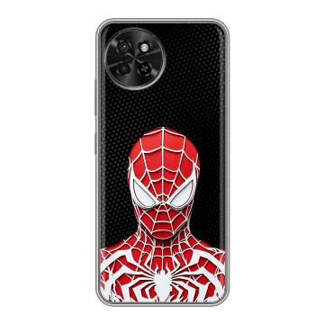 Силиконовый чехол на Itel S23 с принтом человек паук spiderman Силиконовый чехол на Itel S23 с принтом человек паук spiderman