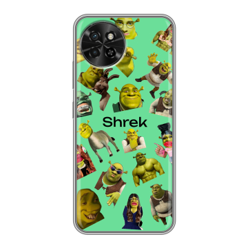 Силиконовый чехол на Itel S23 с принтом Шрек Shrek