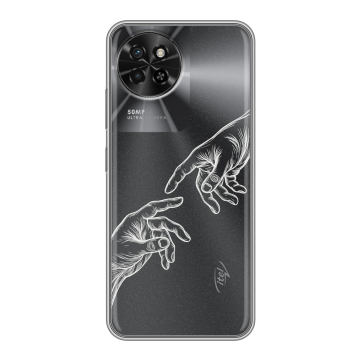 Силиконовый чехол на Itel S23 с принтом Сотворение мира