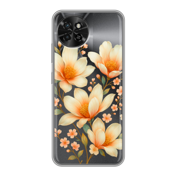 Силиконовый чехол на Itel S23 с принтом Цветы