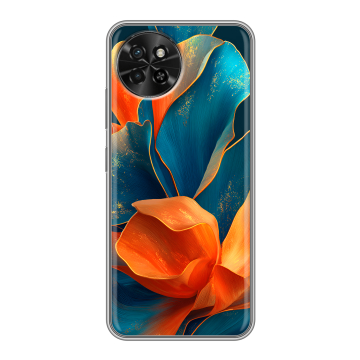 Силиконовый чехол на Itel S23 с принтом Цветы