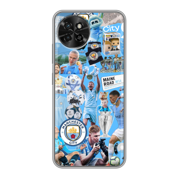 Силиконовый чехол на Itel S23 с принтом Man City Манчестер Сити