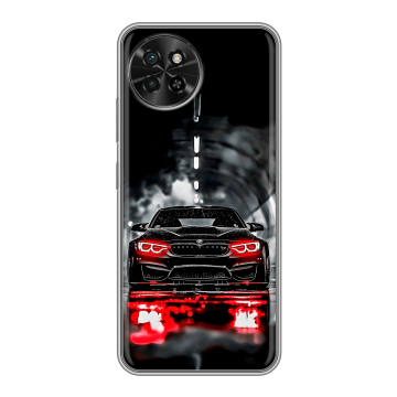 Силиконовый чехол на Itel S23 с принтом BMW БМВ