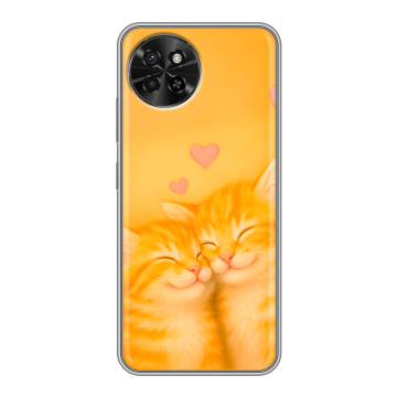 Силиконовый чехол на Itel S23 с принтом Милые котята Силиконовый чехол на Itel S23 с принтом Милые котята
