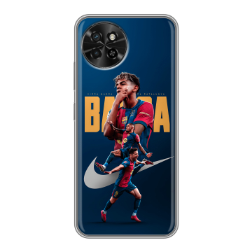 Силиконовый чехол на Itel S23 с принтом Барселона Barca Yamal Силиконовый чехол на Itel S23 с принтом Барселона Barca Yamal