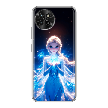 Силиконовый чехол на Itel S23 с принтом Холодное сердце Frozen Силиконовый чехол на Itel S23 с принтом Холодное сердце Frozen
