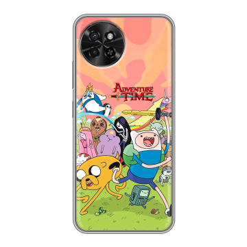 Силиконовый чехол на Itel S23 с принтом Adventure time Время приключений
