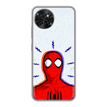 Силиконовый чехол на Itel S23 с принтом Spiderman Человек паук