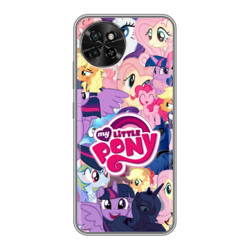 Силиконовый чехол на Itel S23 с принтом My little pony Дружба чудо